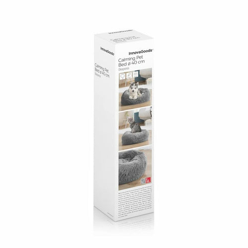 Cama antiestrés redonda para perros y gatos, 60 cm