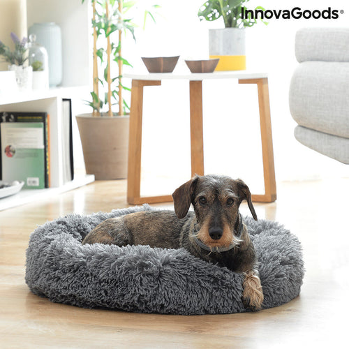 Cama antiestrés redonda para perros y gatos, 60 cm