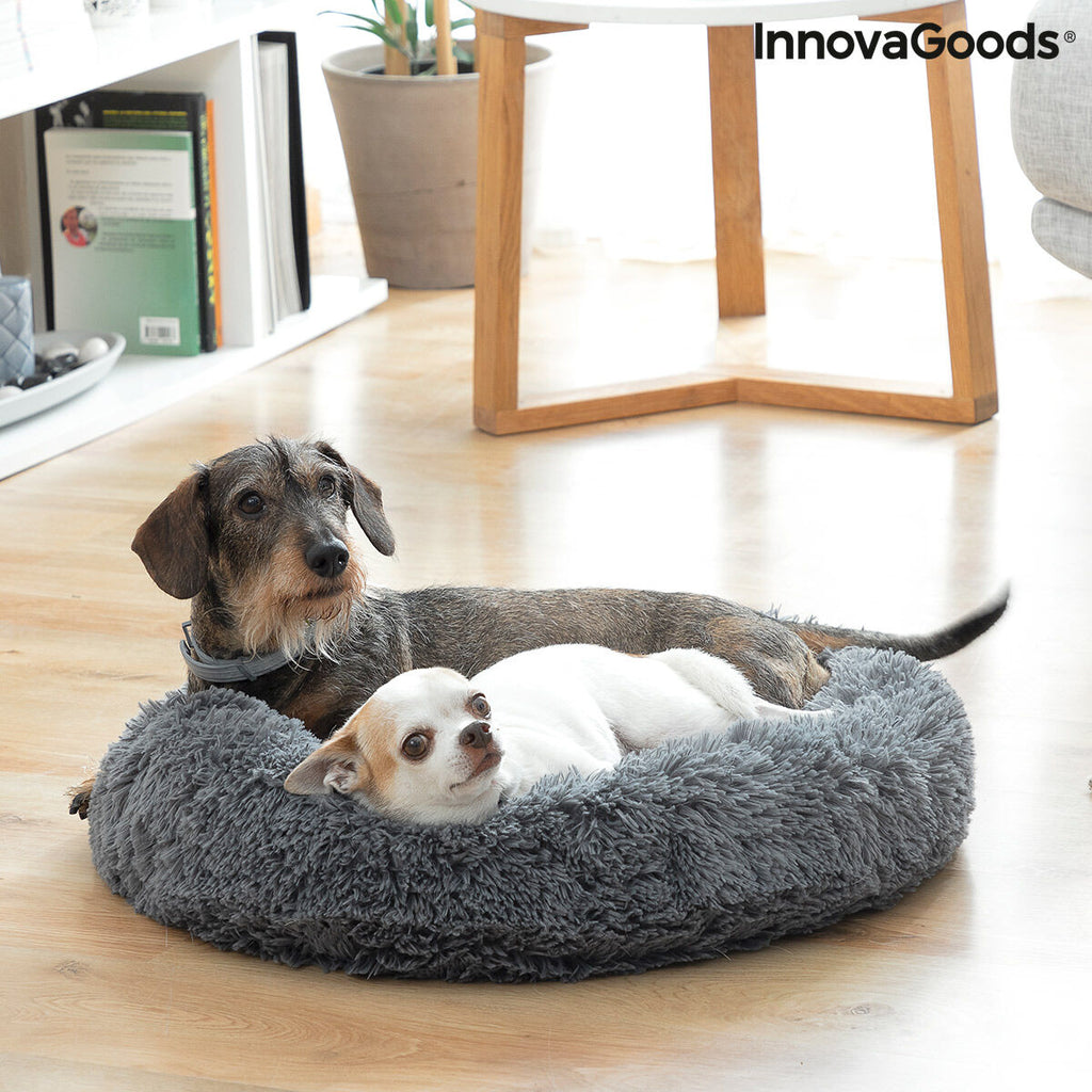 Cama antiestrés redonda para perros y gatos, 60 cm