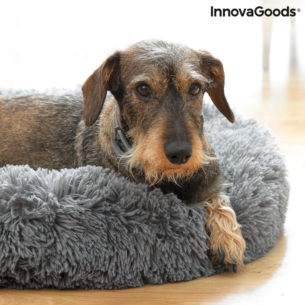 Cama antiestrés redonda para perros y gatos, 60 cm