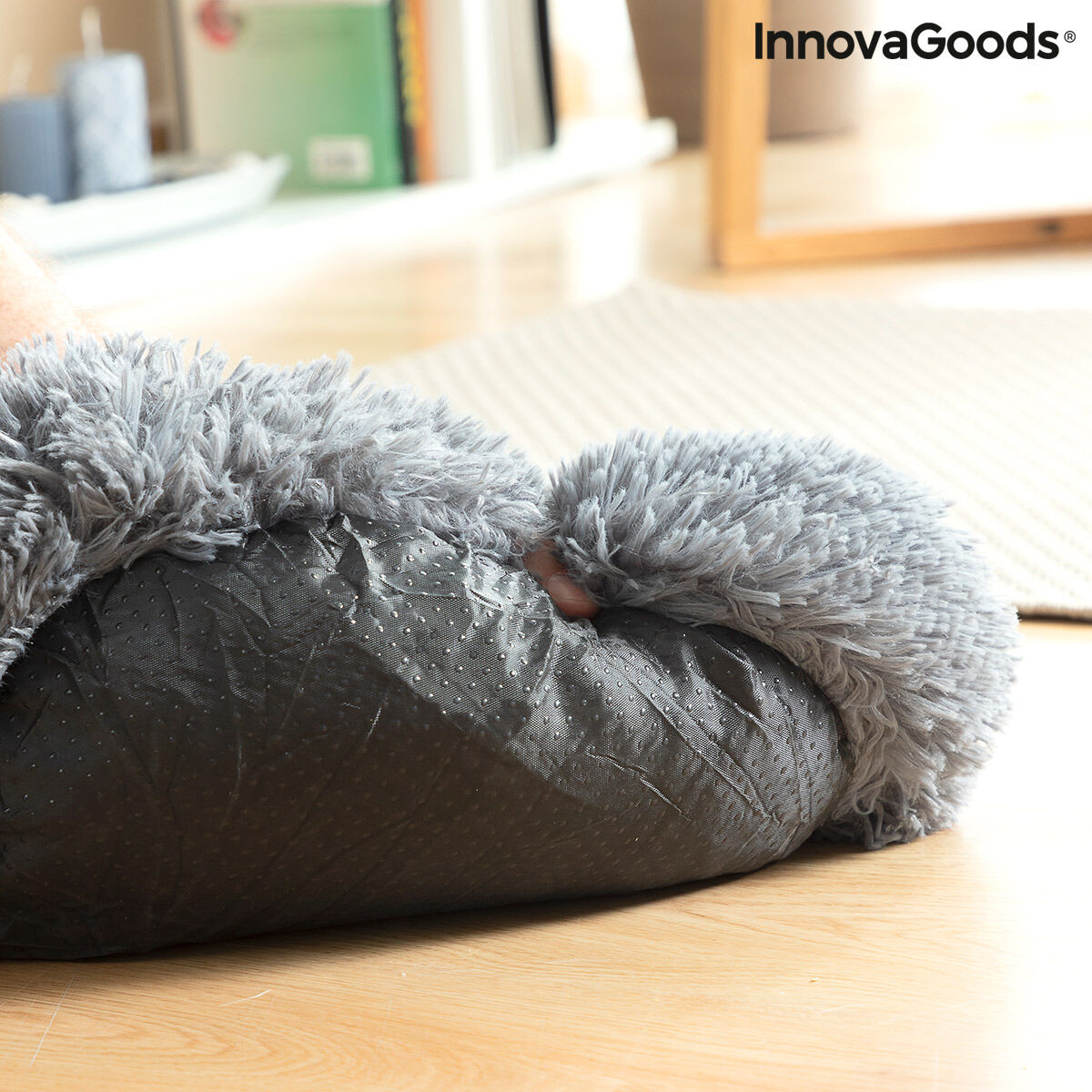 Cama antiestrés redonda para perros y gatos, 60 cm