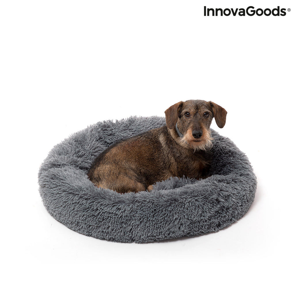 Cama antiestrés redonda para perros y gatos, 60 cm
