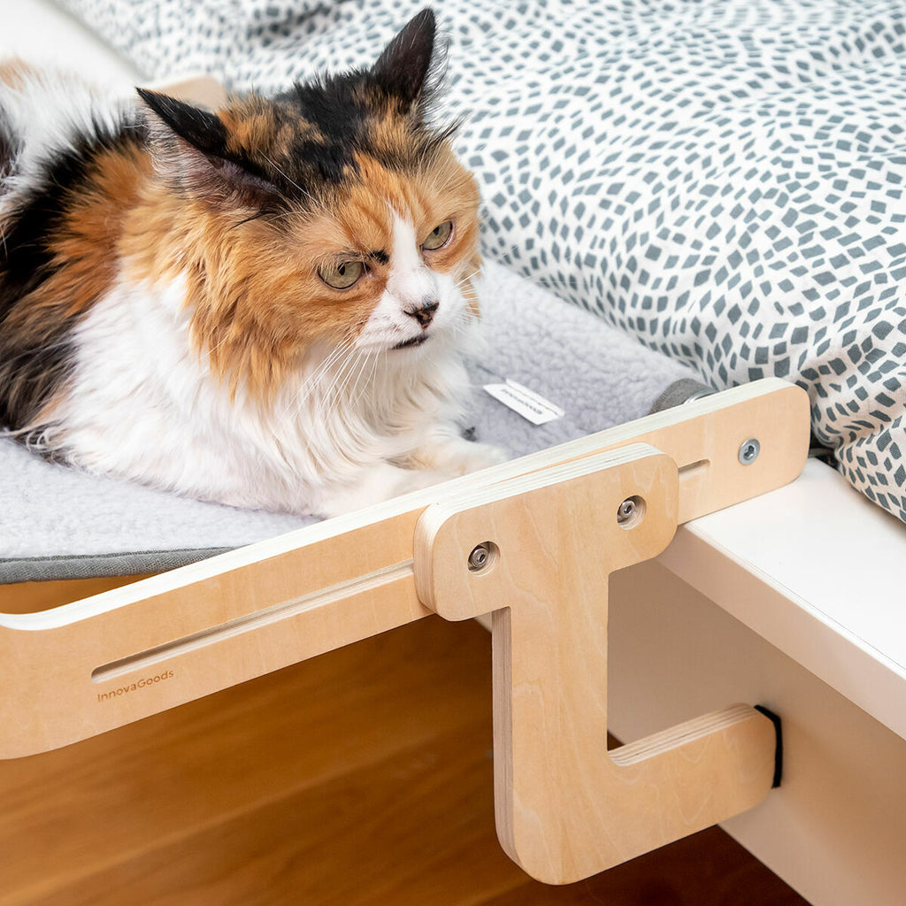 Hamaca para gatos que se engancha a tu cama